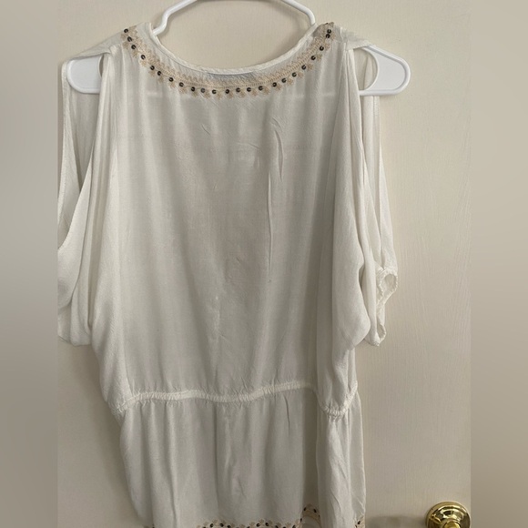 Forever 21 Cream Embroidered Women's Top - Picture 4 of 5